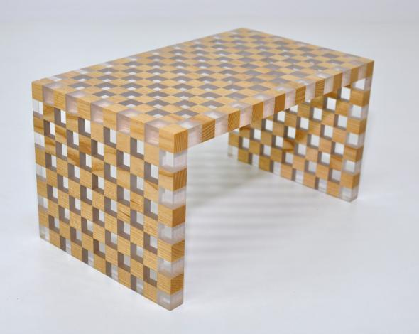 Chessboard footstool